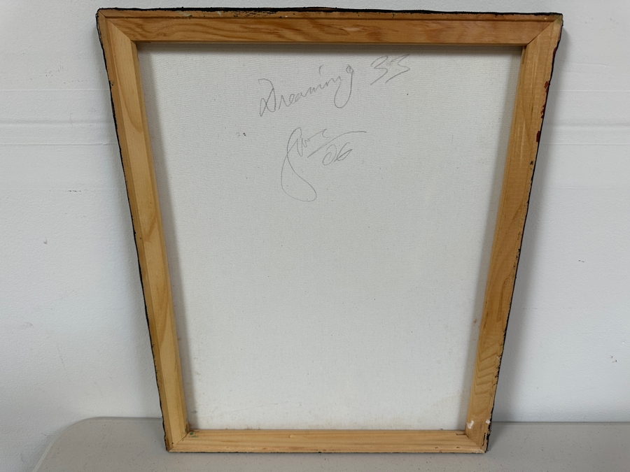 Gerrit Greve (1948-2024, Cardiff by the Sea, CA) Original Acrylic And Sand Painting On Canvas Titled 'Dreaming 33' 2006 Signed Verso 16 X 20 Estimate $300 - $400 [Photo 6]