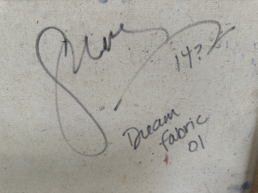 Gerrit Greve (1948-2024, Cardiff by the Sea, CA) Original Acrylic And Sand Painting On Canvas Titled 'Dream Fabric 01' 2014 Signed Verso 20 X 16 Estimate $300 - $400 [Photo 6]