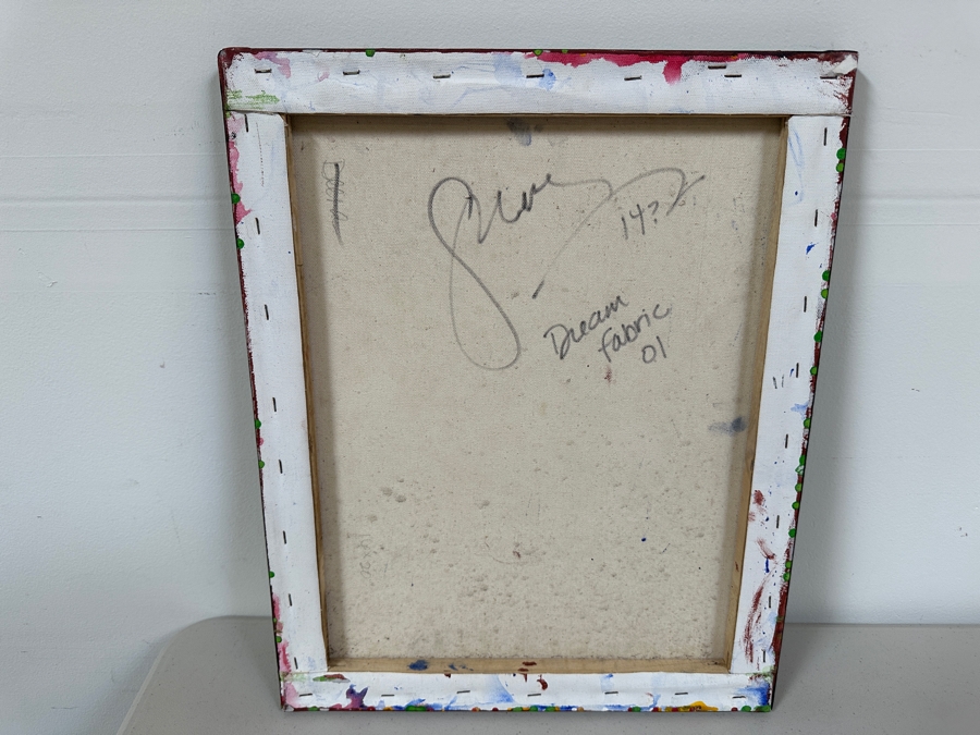 Gerrit Greve (1948-2024, Cardiff by the Sea, CA) Original Acrylic And Sand Painting On Canvas Titled 'Dream Fabric 01' 2014 Signed Verso 20 X 16 Estimate $300 - $400 [Photo 5]