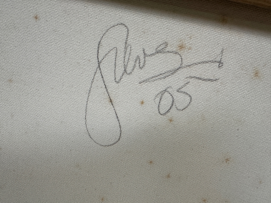 Gerrit Greve (1948-2024, Cardiff by the Sea, CA) Original Acrylic Painting On Canvas Titled 'Mount Fiji 20' 2005 Signed Verso 20 X 16 Estimate $300 - $400 [Photo 5]