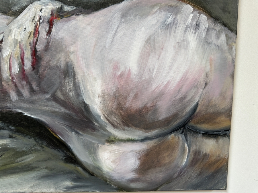 Gerrit Greve (1948-2024, Cardiff by the Sea, CA) Original Acrylic Painting On Canvas Titled 'Mount Fiji 20' 2005 Signed Verso 20 X 16 Estimate $300 - $400 [Photo 3]