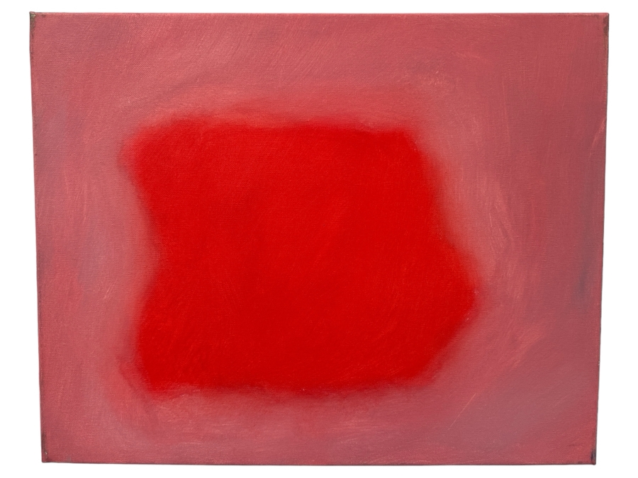 Gerrit Greve (1948-2024, Cardiff by the Sea, CA) Original Acrylic Painting On Canvas Titled 'Heart Painting 28' 2011 Signed Verso 20 X 16 Estimate $300 - $400