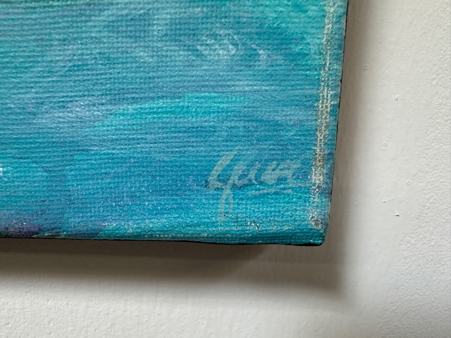 Gerrit Greve (1948-2024, Cardiff by the Sea, CA) Original Acrylic Painting On Canvas Titled 'Ocean Creation Study 5#' 2005 Signed Verso 20 X 16 Estimate $300 - $400 [Photo 5]