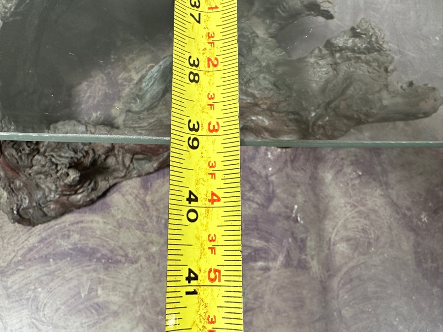 Just Added - Organic Sculptural Tree Root Base Cocktail Coffee Table With Glass Top 69W X 39D X 16H [Photo 9]