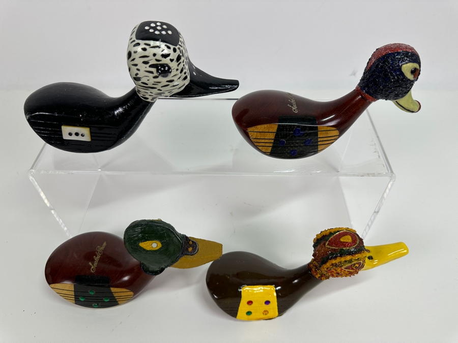 Just Added - Set Of Four Handmade Golf Driver Head Duck Decoys [Photo 4]