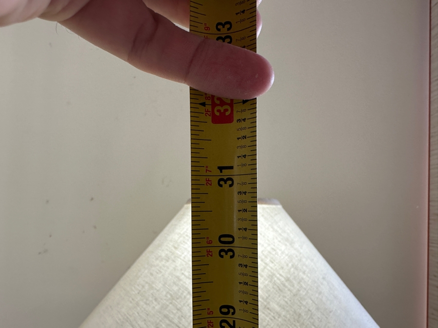 Just Added - Vintage 1986 White Plaster Table Lamp By Casual Lamps 32H [Photo 5]