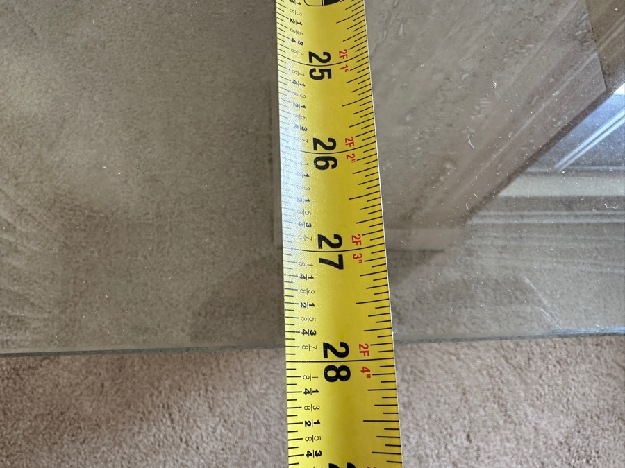 Just Added - Vintage Italian ARTEDI Travertine Side Table (Slight Chip In Bottom - See Photos) 27.75W X 27.75D X 20.5H [Photo 11]