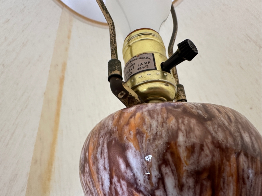 Just Added - Vintage Mid-Century Modern Glazed Lamp 33H [Photo 6]