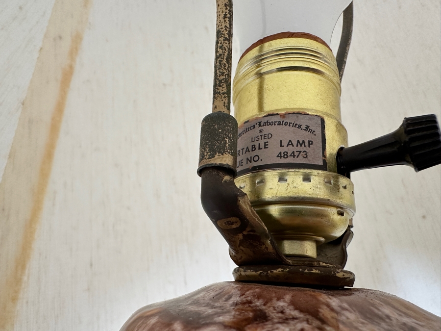 Just Added - Vintage Mid-Century Modern Glazed Lamp 33H [Photo 7]