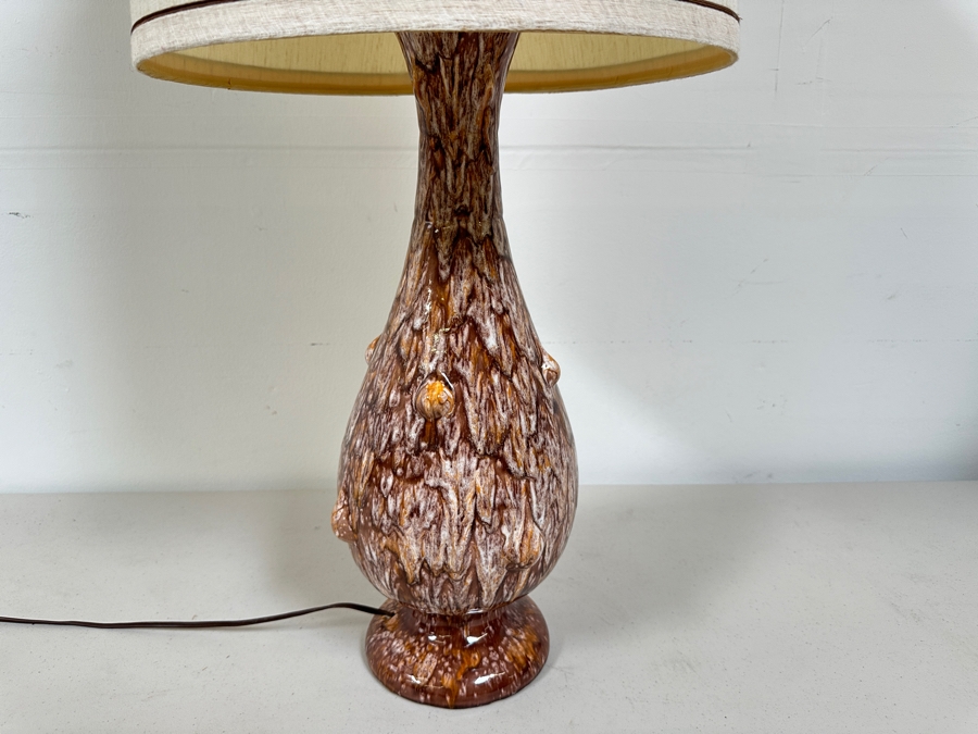 Just Added - Vintage Mid-Century Modern Glazed Lamp 33H [Photo 2]