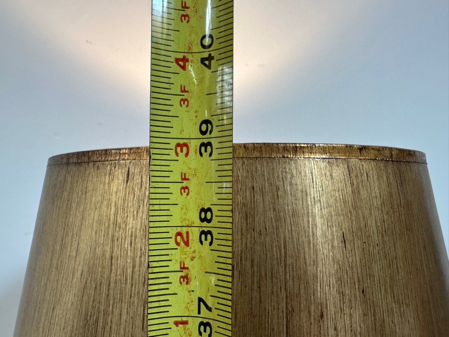 Just Added - Vintage Mid-Century Modern Eglomise Gold Leaf Table Lamp 39H [Photo 11]