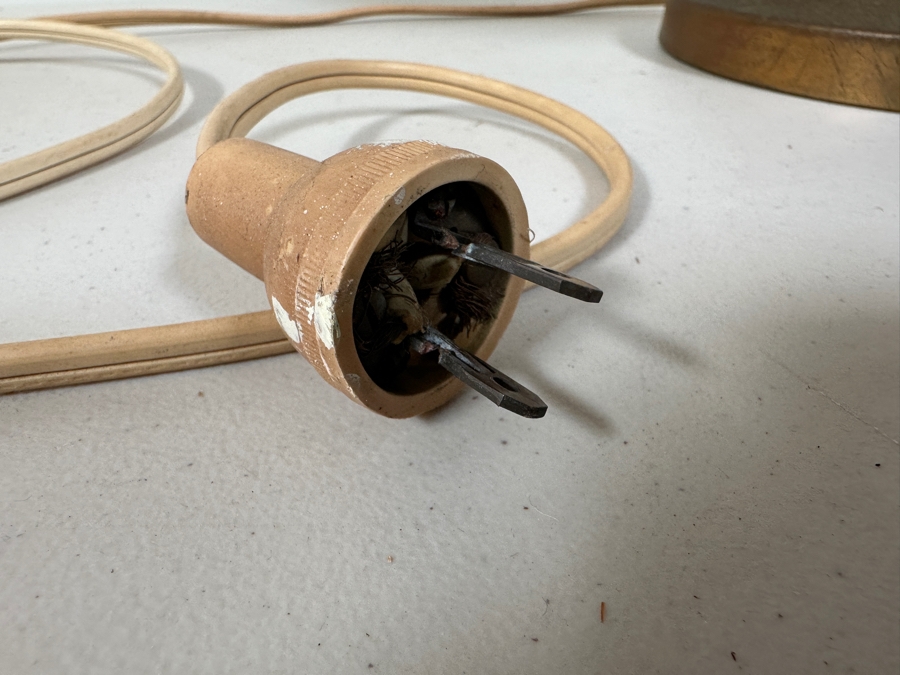 Just Added - Vintage Mid-Century Modern Eglomise Gold Leaf Table Lamp 39H [Photo 8]