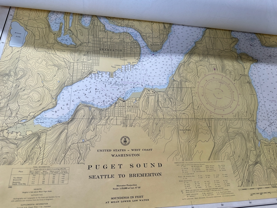 Just Added - Huge Lot Of Vintage 1970s/80s Nautical Charts Marine Soundings NOAA Maps Of The West Coast From San Diego, CA To Seattle, WA - 66 Maps Total [Photo 34]