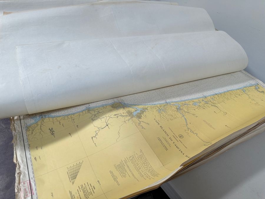 Just Added - Huge Lot Of Vintage 1970s/80s Nautical Charts Marine Soundings NOAA Maps Of The West Coast From San Diego, CA To Seattle, WA - 66 Maps Total [Photo 32]