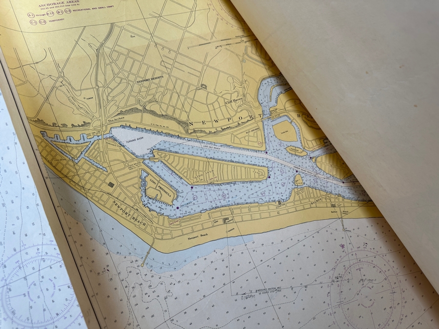 Just Added - Huge Lot Of Vintage 1970s/80s Nautical Charts Marine Soundings NOAA Maps Of The West Coast From San Diego, CA To Seattle, WA - 66 Maps Total [Photo 8]