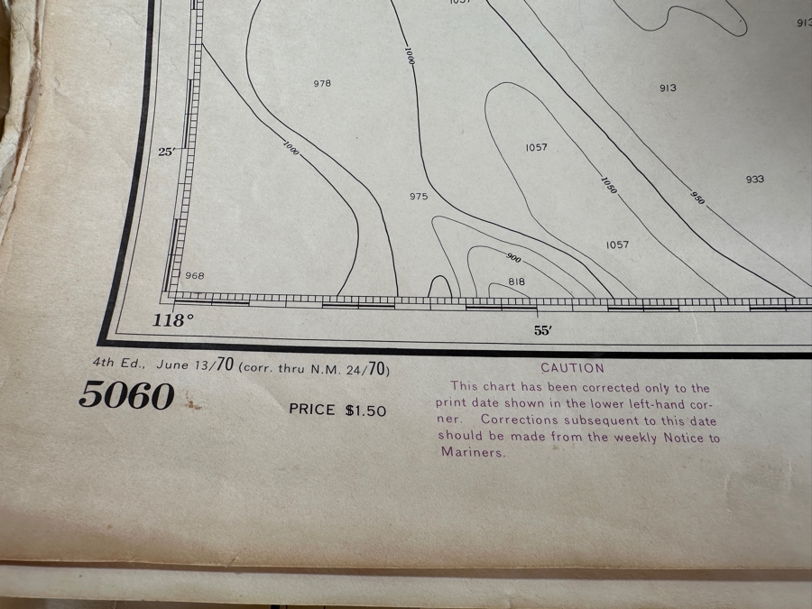 Just Added - Huge Lot Of Vintage 1970s/80s Nautical Charts Marine Soundings NOAA Maps Of The West Coast From San Diego, CA To Seattle, WA - 66 Maps Total [Photo 5]