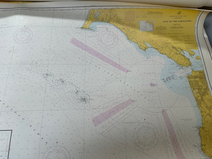 Just Added - Huge Lot Of Vintage 1970s/80s Nautical Charts Marine Soundings NOAA Maps Of The West Coast From San Diego, CA To Seattle, WA - 66 Maps Total [Photo 28]