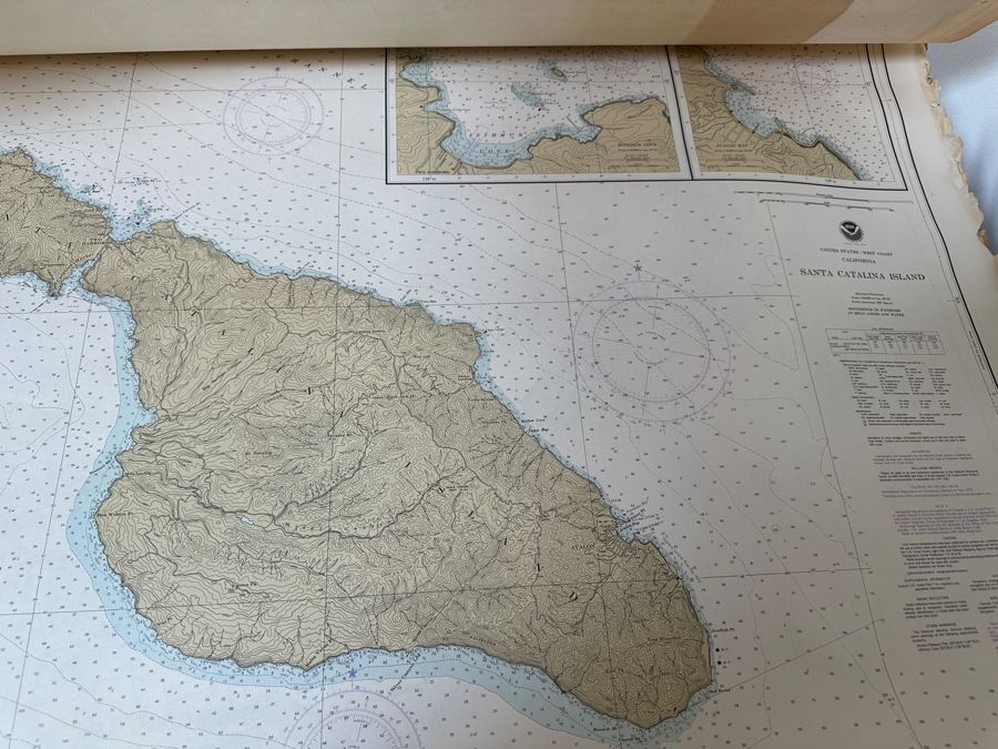 Just Added - Huge Lot Of Vintage 1970s/80s Nautical Charts Marine Soundings NOAA Maps Of The West Coast From San Diego, CA To Seattle, WA - 66 Maps Total [Photo 9]