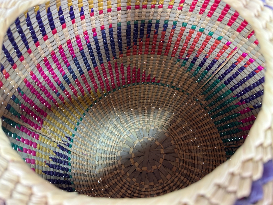 Just Added - Vintage Large Hand Woven Basket With Handles 18W X 20H [Photo 6]