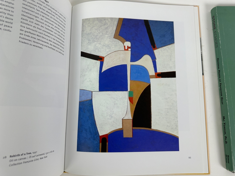 Pair Of Francoise Gilot Art Books: Stone Echoes: Original Prints By Francoise Gilot (Signed By The Author, Mel Yoakum, Ph.D.) & Francoise Gilot Painting - Malerie [Photo 10]