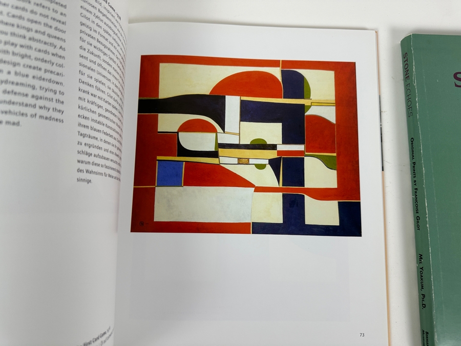 Pair Of Francoise Gilot Art Books: Stone Echoes: Original Prints By Francoise Gilot (Signed By The Author, Mel Yoakum, Ph.D.) & Francoise Gilot Painting - Malerie [Photo 12]