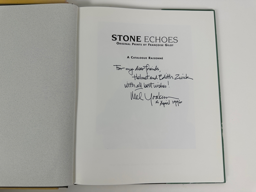 Pair Of Francoise Gilot Art Books: Stone Echoes: Original Prints By Francoise Gilot (Signed By The Author, Mel Yoakum, Ph.D.) & Francoise Gilot Painting - Malerie [Photo 4]