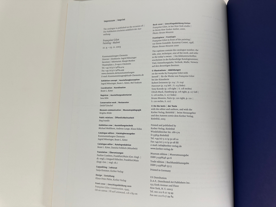 Pair Of Francoise Gilot Art Books: Stone Echoes: Original Prints By Francoise Gilot (Signed By The Author, Mel Yoakum, Ph.D.) & Francoise Gilot Painting - Malerie [Photo 15]