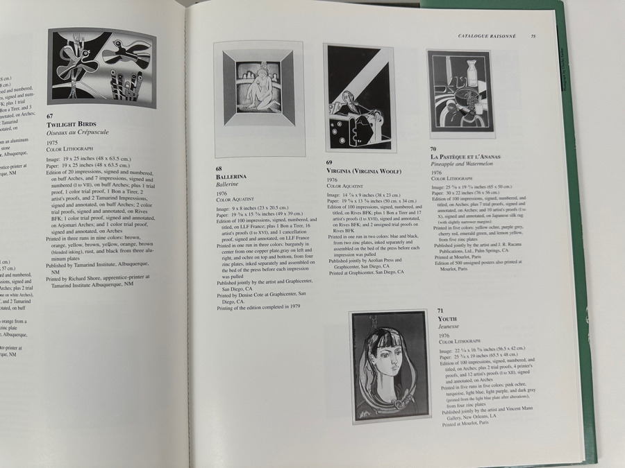 Pair Of Francoise Gilot Art Books: Stone Echoes: Original Prints By Francoise Gilot (Signed By The Author, Mel Yoakum, Ph.D.) & Francoise Gilot Painting - Malerie [Photo 7]