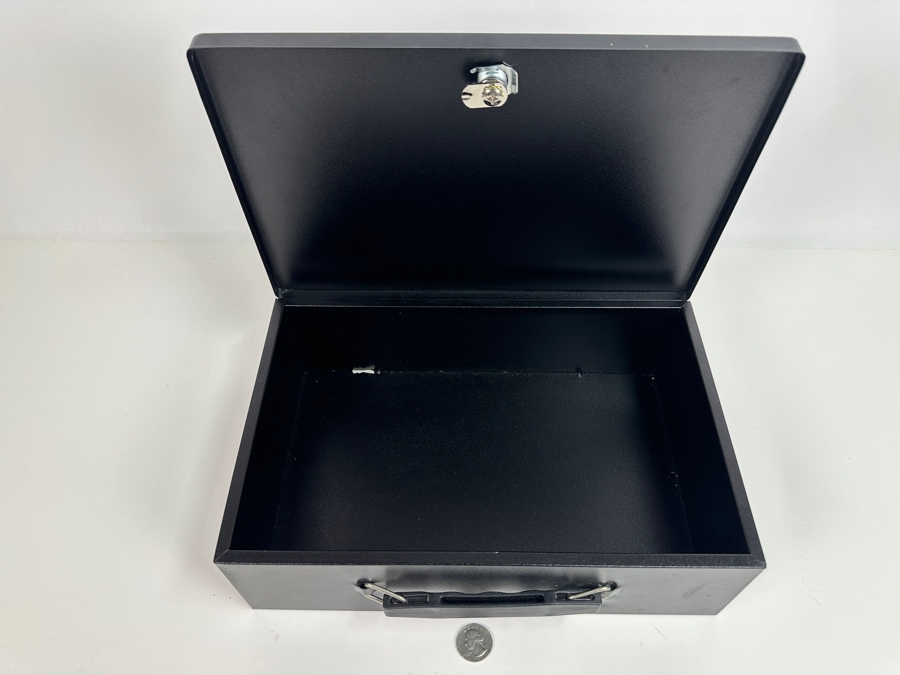 Just Added - Brinks Metal Portable Cash Lock Box With Key 12.5W X 8.5D X 4H [Photo 3]