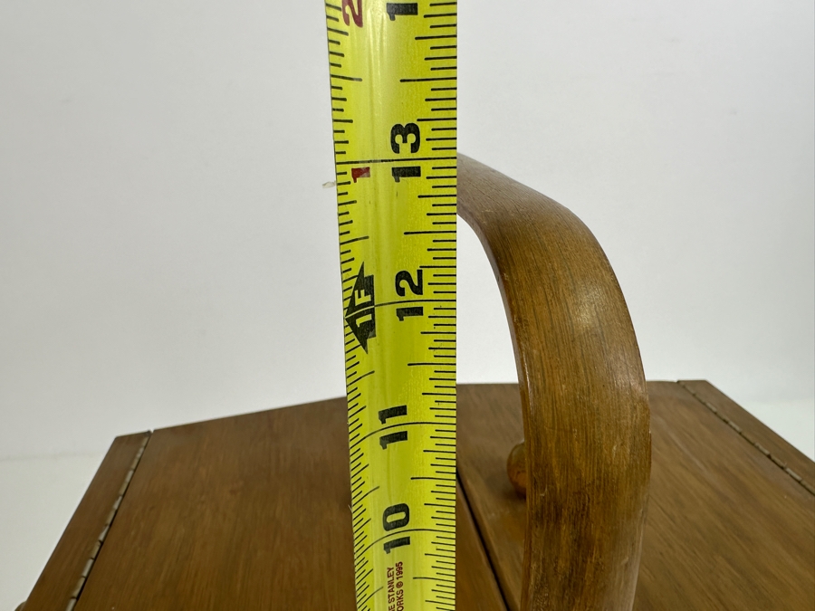 Just Added - Vintage Wooden Accordian Sewing Box With Sewing Supplies 15W X 8D X 13H [Photo 8]