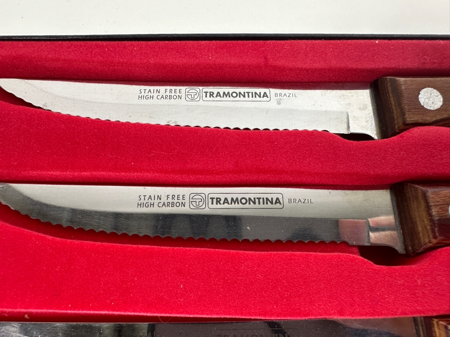 Just Added - Tramontina Brazil Steak Knives & Boker Germany Solingen Fillet Knife With Leather Sheath [Photo 2]
