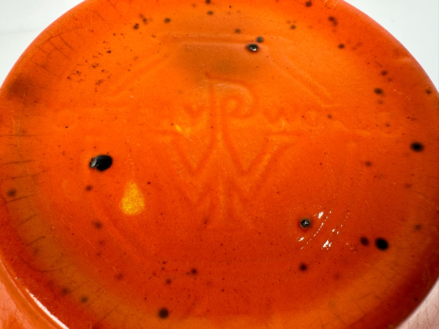 Just Added - Vintage MCM Pottery World Orange Pot 5H [Photo 7]
