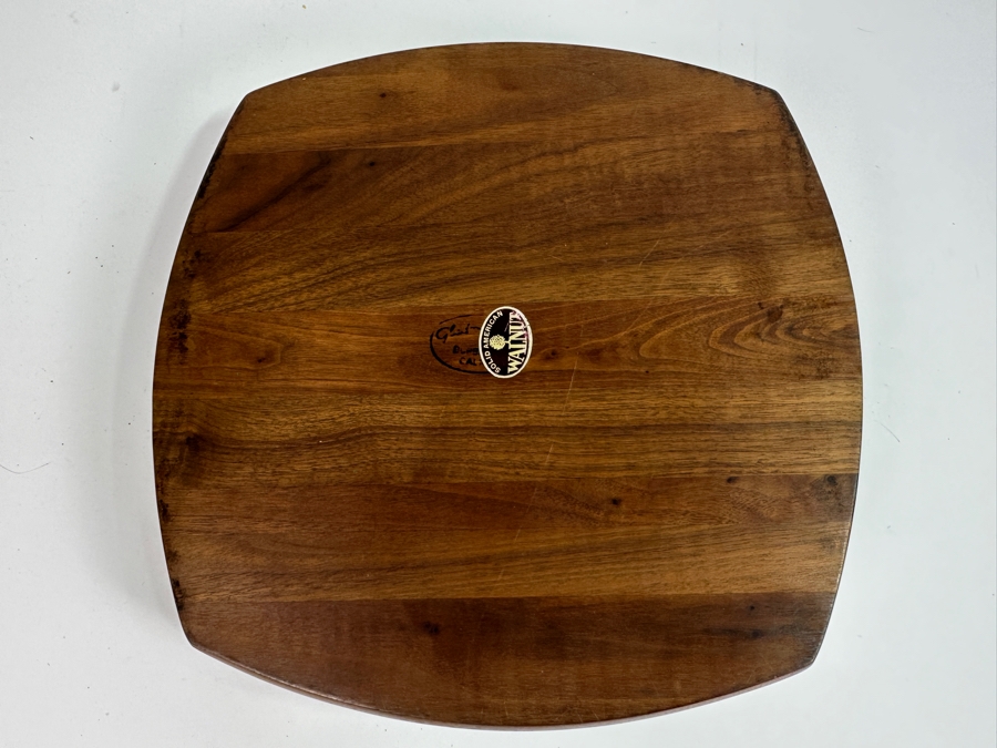 Just Added - Vintage MCM Solid Walnut Bowl With Attached Nutcracker 12 X 12 X 3.5H [Photo 4]