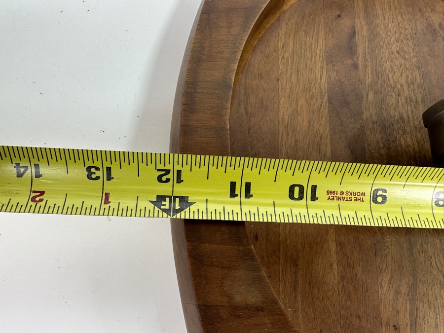 Just Added - Vintage MCM Solid Walnut Bowl With Attached Nutcracker 12 X 12 X 3.5H [Photo 6]