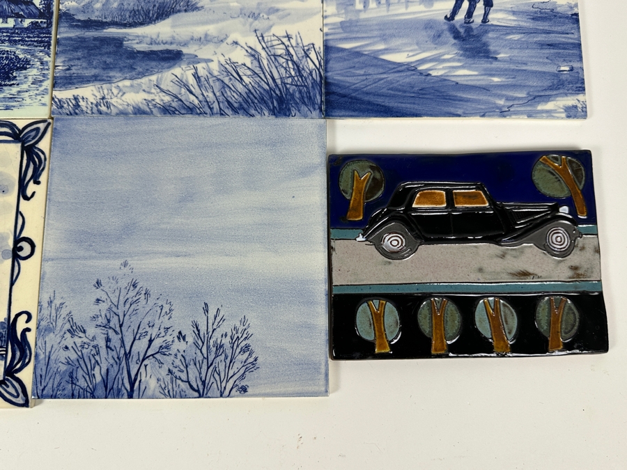 Just Added - Collection Of Decorative Tiles - Mainly Delft Blue Hand Painted In Holland [Photo 7]