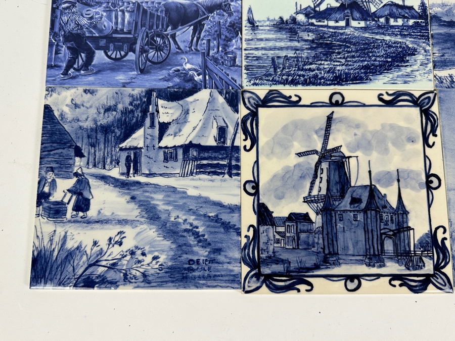 Just Added - Collection Of Decorative Tiles - Mainly Delft Blue Hand Painted In Holland [Photo 4]