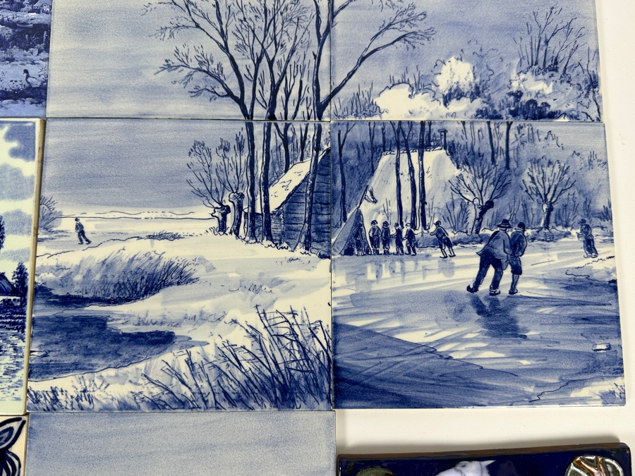 Just Added - Collection Of Decorative Tiles - Mainly Delft Blue Hand Painted In Holland [Photo 6]