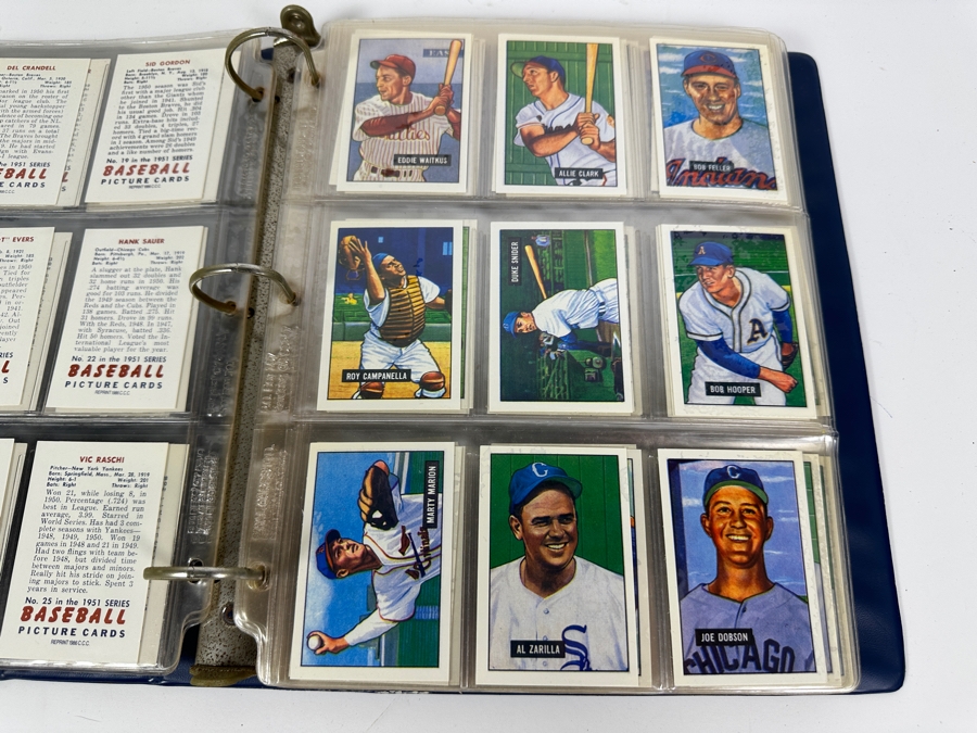 Just Added - Complete Collection Of The 1986 C.C.C. Reprint Of The 1951 Bowman Baseball Cards - 324 Cards - See Photos For Sampling [Photo 10]