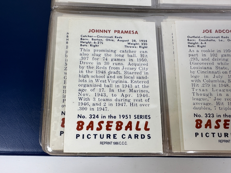 Just Added - Complete Collection Of The 1986 C.C.C. Reprint Of The 1951 Bowman Baseball Cards - 324 Cards - See Photos For Sampling [Photo 16]