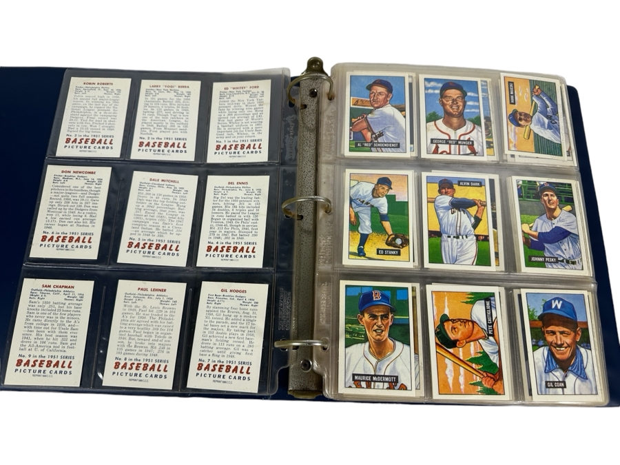 Just Added - Complete Collection Of The 1986 C.C.C. Reprint Of The 1951 Bowman Baseball Cards - 324 Cards - See Photos For Sampling