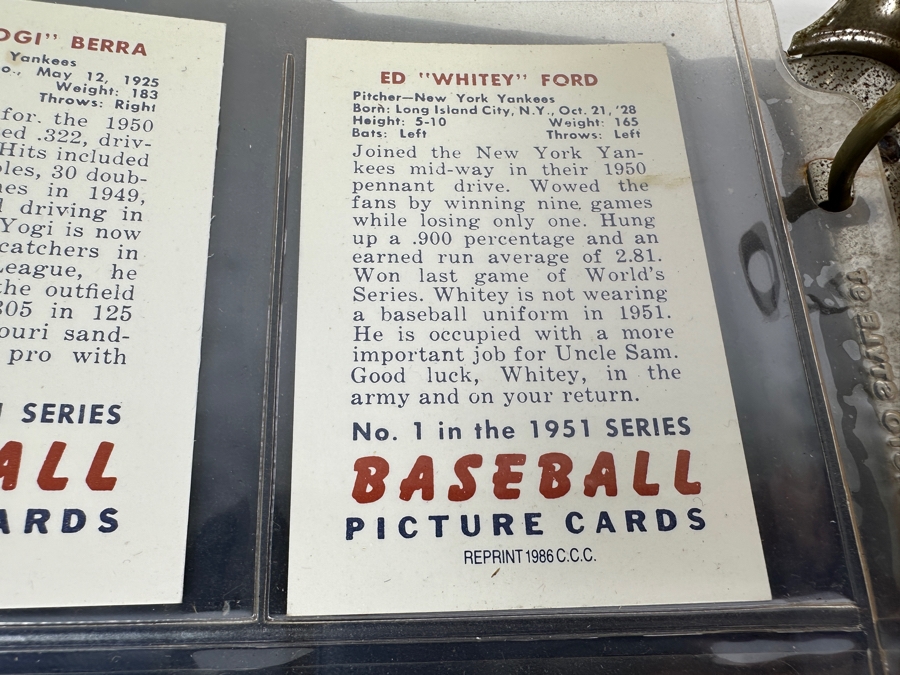 Just Added - Complete Collection Of The 1986 C.C.C. Reprint Of The 1951 Bowman Baseball Cards - 324 Cards - See Photos For Sampling [Photo 6]