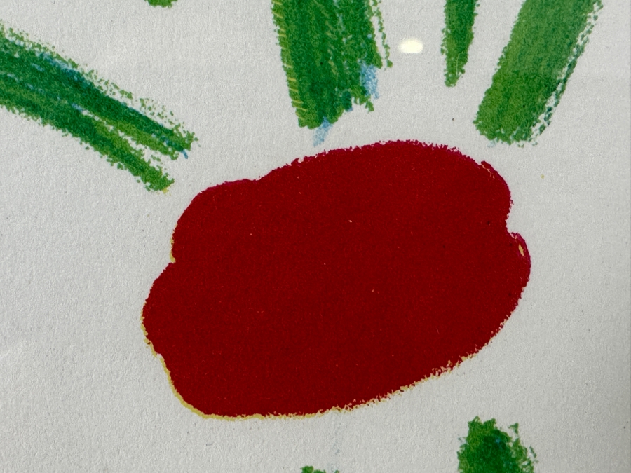 Just Added - Vintage Pablo Picasso Lithograph Titled The Bouquet Blue, White, Red 17W X 15H Framed 24 X 22 [Photo 4]