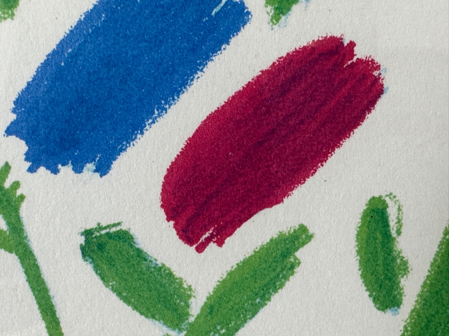 Just Added - Vintage Pablo Picasso Lithograph Titled The Bouquet Blue, White, Red 17W X 15H Framed 24 X 22 [Photo 7]