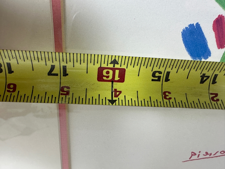 Just Added - Vintage Pablo Picasso Lithograph Titled The Bouquet Blue, White, Red 17W X 15H Framed 24 X 22 [Photo 8]