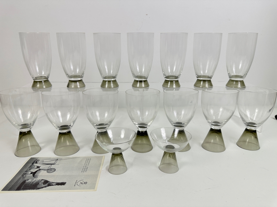 Just Added - Vintage MCM Rosenthal Crystal Studio-Line Barware Glasses - 16 Glasses With Original Product Brochure [Photo 3]