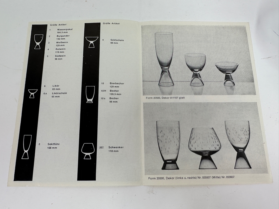 Just Added - Vintage MCM Rosenthal Crystal Studio-Line Barware Glasses - 16 Glasses With Original Product Brochure [Photo 9]