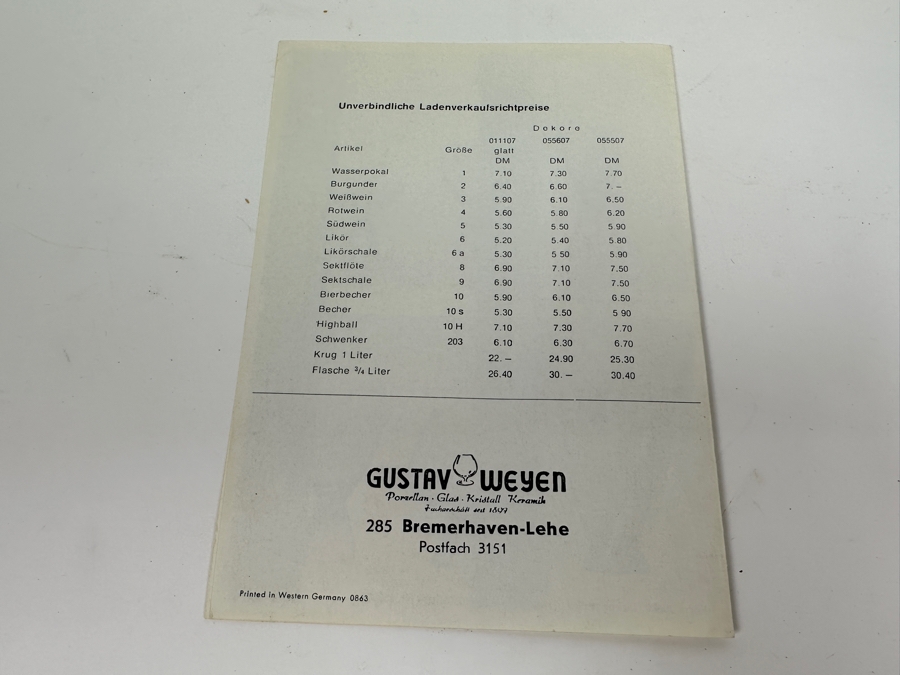 Just Added - Vintage MCM Rosenthal Crystal Studio-Line Barware Glasses - 16 Glasses With Original Product Brochure [Photo 11]