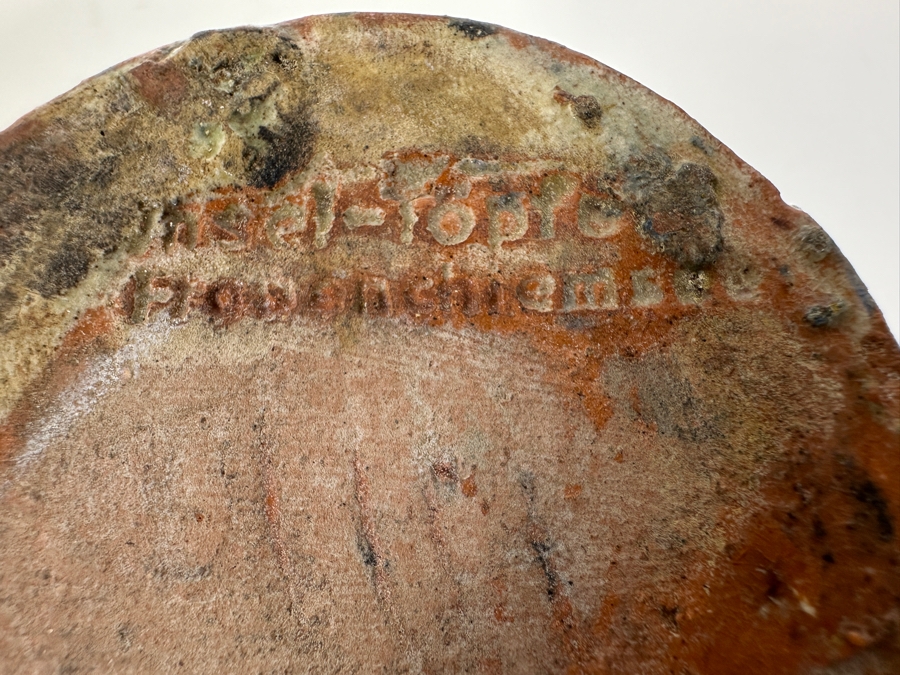 Just Added - Vintage Handmade Mexican Pottery Vase 8H (L) And Handmade Pottery Pitcher With Fish Motif Signed 7H (R) [Photo 7]