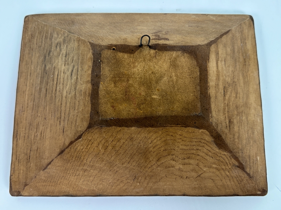 Just Added - Vintage Relief Carved Wooden Wall Plaque Depicting A Danish Shoe Cobler's Workshop 9.5W X 7.5H X 1.5D [Photo 13]