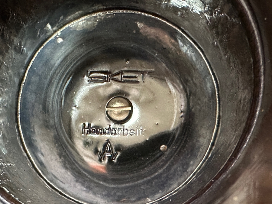 Just Added - Vintage MCM Copper Enamel Candle Holder 5H [Photo 9]